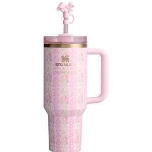 Love Shack Fancy Stanley 40oz tumbler quencher sold out! Pink Blooming  heirloom